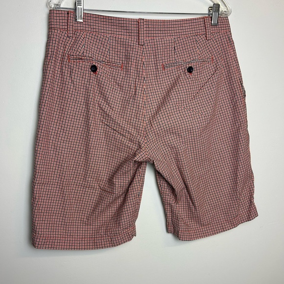 Banana Republic Men's 109% Cotton Red Checkered Shorts Size 32 Old Money Preppy - Picture 2 of 13